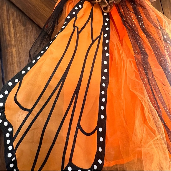 Pottery Barn Kids Orange and Black Butterfly Kids 4-6 Tutu Dress Costume - Picture 2 of 7